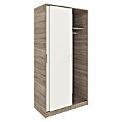 Meka Block Armario de puertas correderas K-511 (L x An x Al: 50 x 100 x 200 cm, Blanco Liso/Roble Cortez) | BAUHAUS