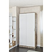 Meka Block Armario de puertas correderas K-511 (L x An x Al: 50 x 100 x 200 cm, Blanco Liso/Roble Cortez) | BAUHAUS