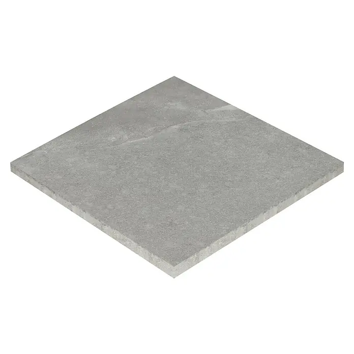 Momastela Feinsteinzeugfliese 2.0 Concept - 60 x 60 cm, Grigio - Graue quadratische Fliese in Natursteinoptik, ideal für moderne Boden- oder Wandflächen.