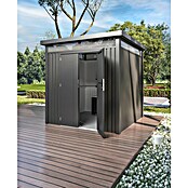 Gardol Gerätehaus Cubus (Außenmaß inkl. Dachüberstand (B x T): 230 x 230 cm, Metall, Schwarz) | BAUHAUS