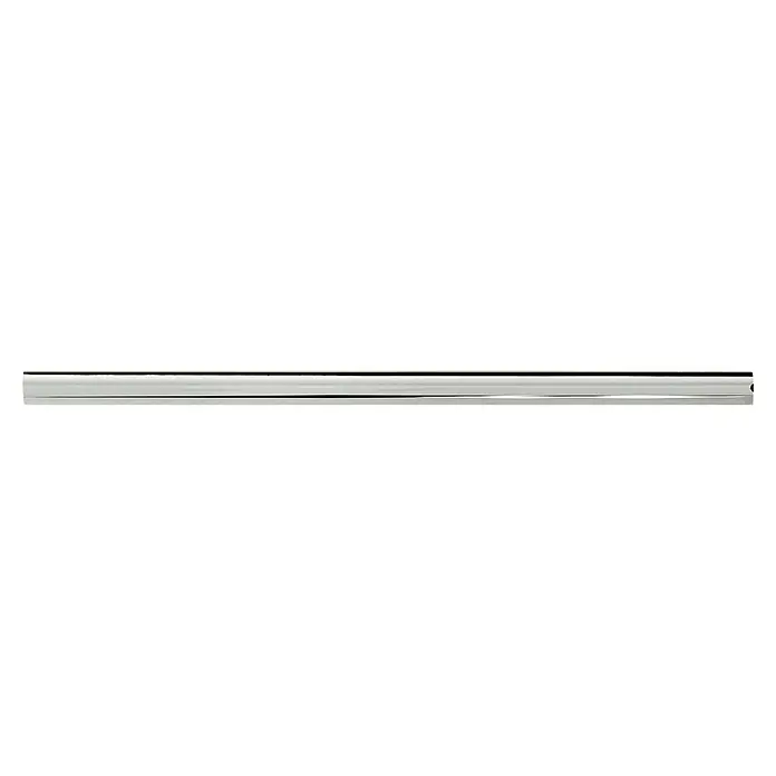 Rei Möbelgriff - Lochabstand: 160 mm, Aluminium, Chrom, L x B x H: 190 x 9 x 17 mm - Silbernes Metallprofil mit zwei horizontalen schwarzen Kanälen.