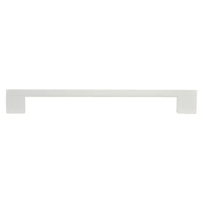 Rei Möbelgriff - Lochabstand: 192 mm, Aluminium, Weiß, L x B x H: 227 x 9 x 27 mm - Weißer U-förmiger Schubladengriff.
