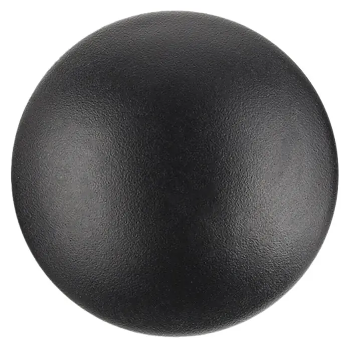 Rei Möbelknopf - Durchmesser: 20 mm, Schwarz - Texturierte schwarze runde Kunststoffkappe.