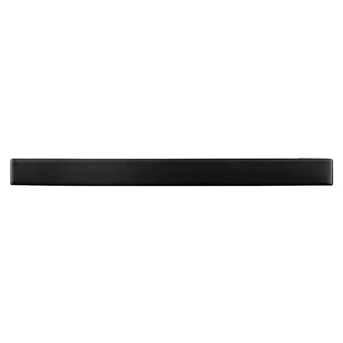 Rei Möbelgriff - L x B x H: 140 x 12 x 35 mm, Lochabstand: 128 mm, Stahl, Schwarz, 2 Stk. - Mattschwarzer rechteckiger Riegel mit abgerundeten Ecken.