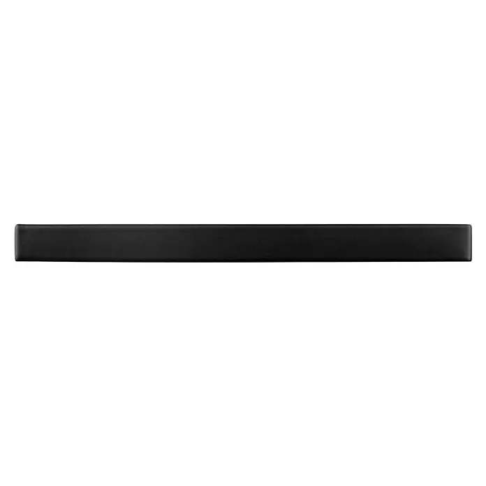 Rei Tirador para muebles - L x An x Al: 140 x 12 x 35 mm, Distancia entre orificios: 128 mm, Acero, Negro, 2 ud. - Tira rectangular negra mate con esquinas redondeadas.