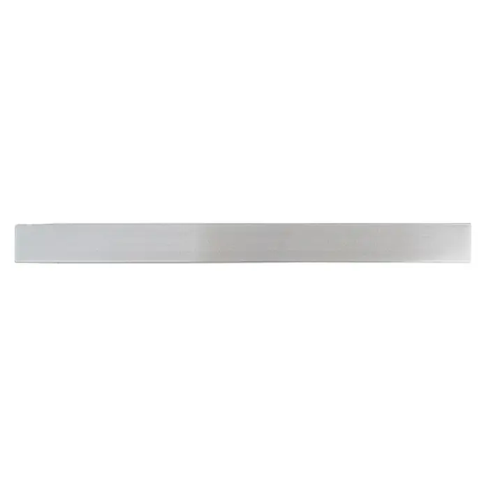 Rei Möbelgriff - L x B x H: 140 x 12 x 35 mm, Lochabstand: 128 mm, Stahl, Edelstahl - Hellgrauer, texturierter rechteckiger Streifen.