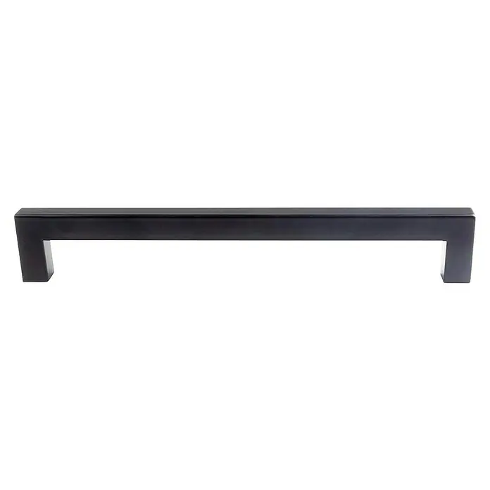Rei Möbelgriff - L x B x H: 171 x 12 x 33 mm, Lochabstand: 160 mm, Stahl, Schwarz - Dunkler, matter rechteckiger Schrankgriff in modernem Design.