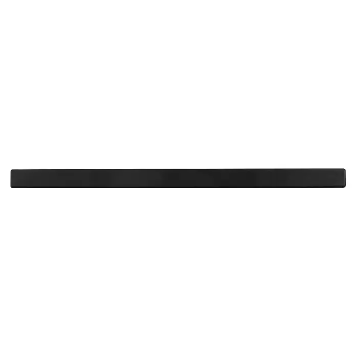 Rei Möbelgriff - L x B x H: 171 x 12 x 33 mm, Lochabstand: 160 mm, Stahl, Schwarz - Dunkelgraue rechteckige Leiste mit abgerundeten Ecken.