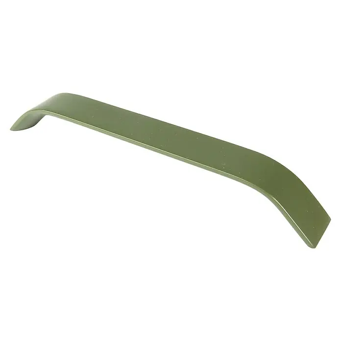 Rei Möbelgriff - Lochabstand: 192 mm, Aluminium, Grün, Gebogen - Olivgrüner, leicht gebogener Möbelgriff.