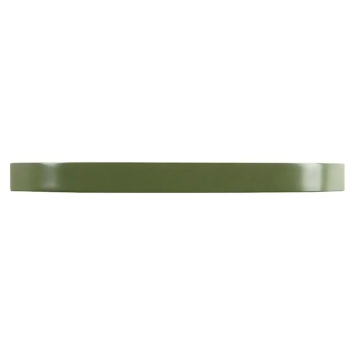 Rei Möbelgriff - Lochabstand: 192 mm, Aluminium, Grün, Gebogen - Dunkelolivgrüner rechteckiger Streifen mit glatter, leicht glänzender Oberfläche.