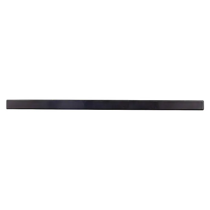 Rei Möbelgriff - L x B x H: 205 x 12 x 32 mm, Lochabstand: 192 mm, Stahl, Edelstahl - Dunkelgrauer, rechteckiger Streifen mit matter, leicht texturierter Oberfläche.