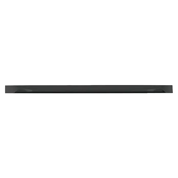 Rei Möbelgriff - Lochabstand: 160 mm, Aluminium, Schwarz - Dunkelgraues rechteckiges Paneel mit matter, texturierter Oberfläche und zentraler Vertiefung.