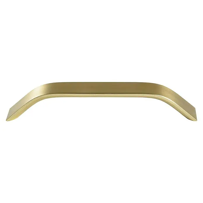 Rei Möbelgriff - Lochabstand: 160 mm, Aluminium, Antikes Messing, Gebogen - Gebürsteter Messing-Bogengriff für Möbel.