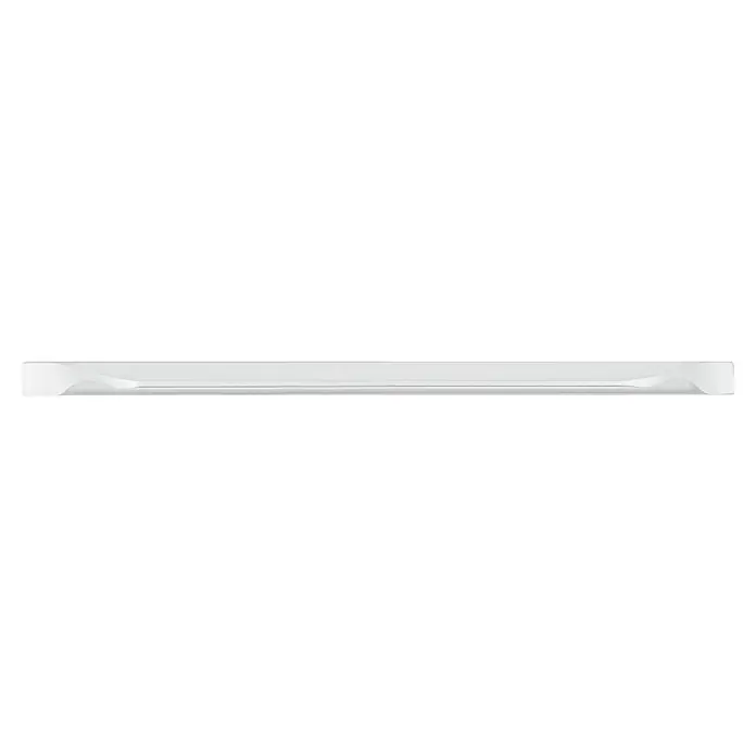 Rei Möbelgriff - Lochabstand: 160 mm, Aluminium, Weiß - Weißes rechteckiges Profilband mit abgerundeten Enden und einer horizontalen Vertiefung.
