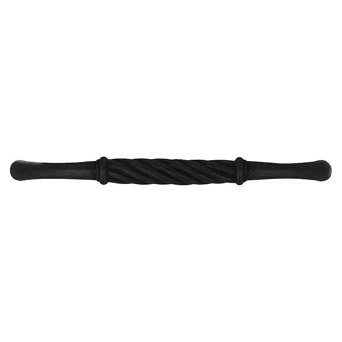 Rei Möbelgriff Braided - Lochabstand: 128 mm, Sonstige, Schwarz, Gebogen - Dunkler, gedrehter Metallgriff mit glatten Enden.