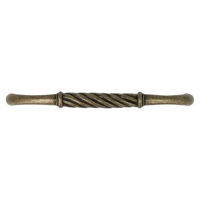 Rei Möbelgriff Braided - Lochabstand: 128 mm, Sonstige, Antikes Messing, Gebogen - Antikbronze gedrehter Möbelgriff.