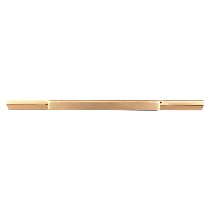 Rei Möbelgriff - Lochabstand: 160 mm, Aluminium, Orange Gold - Goldfarbenes, modulares, rechteckiges Metallprofil.