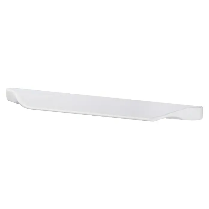 Rei Möbelgriff - Lochabstand: 96 mm, Aluminium, Weiß - Weißes, längliches, leicht gebogenes Zier- oder Griffelement.