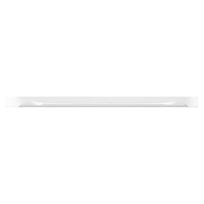 Rei Möbelgriff - Lochabstand: 96 mm, Aluminium, Weiß - Weißer rechteckiger Griff mit zentraler Vertiefung und erhabenen Enden.