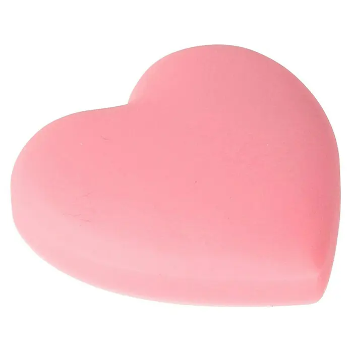 Rei Möbelknopf - Durchmesser: 41 mm, Kunststoff, Pink - Glattes, mattrosa herzförmiges Objekt.