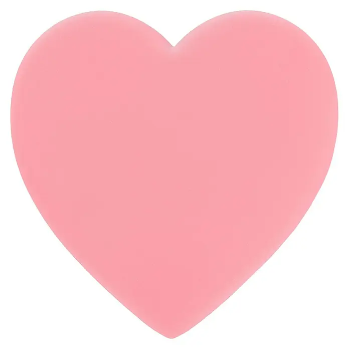 Rei Möbelknopf - Durchmesser: 41 mm, Kunststoff, Pink - Rosa Herzform.