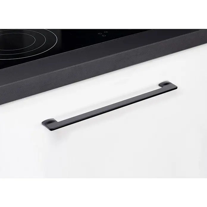 Rei Möbelgriff - Lochabstand: 320 mm, Sonstige, Schwarz, L x B x H: 350 x 10 x 40 mm - Schlanker, gerader, mattschwarzer Schrankgriff.