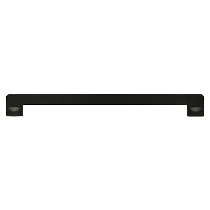 Rei Möbelgriff - Lochabstand: 320 mm, Sonstige, Schwarz, L x B x H: 350 x 10 x 40 mm - Dunkler Metallschrankgriff mit abgerundeten Enden.