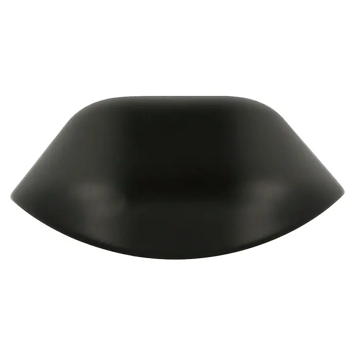 Rei Möbelgriff - Lochabstand: 64 mm, Sonstige, Schwarz - Glattes, matt-schwarzes, gebogenes Element, unten breiter und sanft nach oben zulaufend.