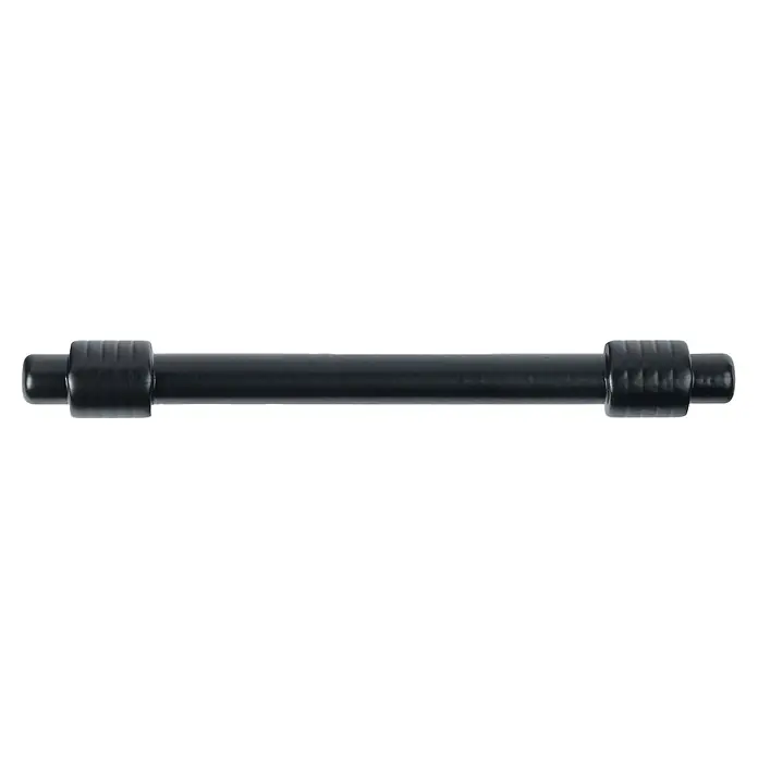 Rei Möbelgriff - Lochabstand: 96 mm, Sonstige, Schwarz, L x B x H: 127 x 14 x 39 mm - Schwarzer zylindrischer Stab mit gerändelten Enden.