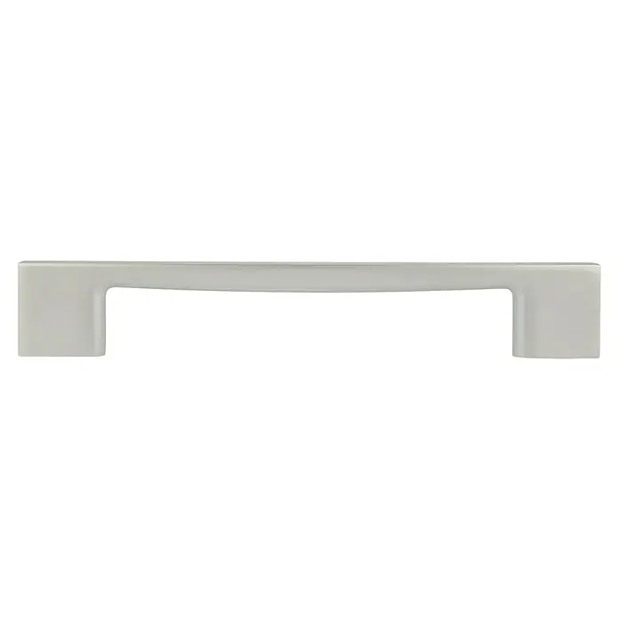 Rei Möbelgriff - Lochabstand: 128 mm, Aluminium, Nickel, Modern - Heller grauer Metallgriff für Schränke und Schubladen.