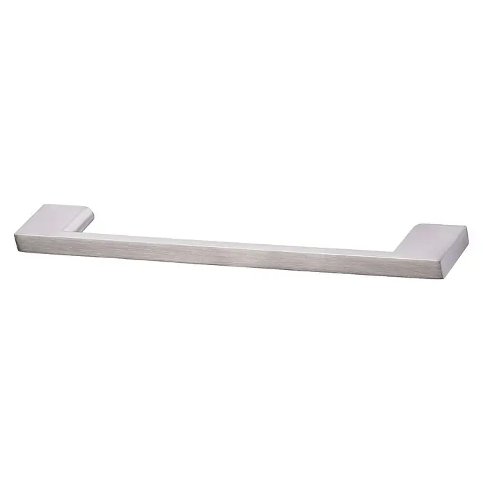 Rei Möbelgriff - Lochabstand: 160 mm, Aluminium, Nickel, Modern - Rechteckiger Möbelgriff aus gebürstetem Metall.