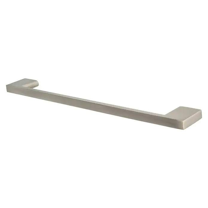 Rei Möbelgriff - Lochabstand: 192 mm, Aluminium, Nickel, Modern - Gebürsteter Metallschrankgriff in Rechteckform.