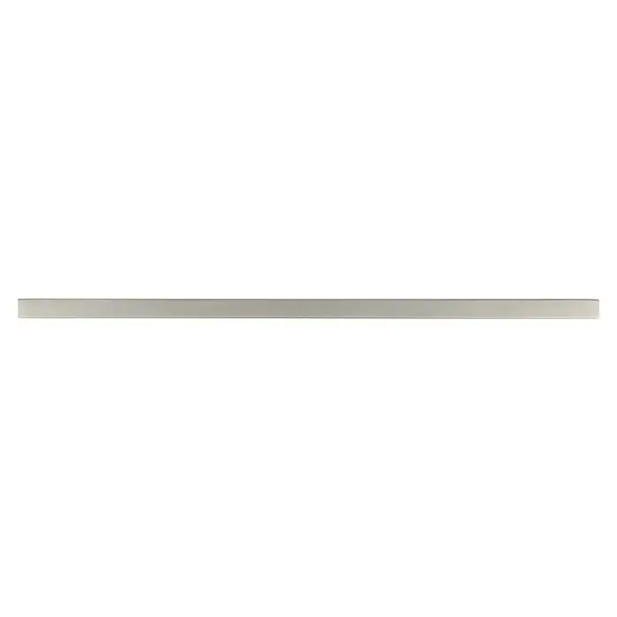 Rei Möbelgriff - Lochabstand: 192 mm, Aluminium, Nickel, Modern - Flaches, rechteckiges, hellgraues Paneel mit gebürsteter Textur und abgerundeten Kanten.