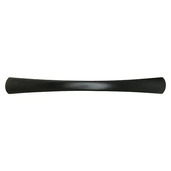 Rei Möbelgriff - Lochabstand: 128 mm, Aluminium, Schwarz, Design - Schwarzer, sanduhrförmiger Griff mit texturierter matter Oberfläche.