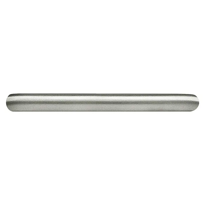 Rei Möbelgriff - Lochabstand: 96 mm, Stahl, Edelstahl, L x B x H: 103 x 8 x 33 mm - Zylinderförmiger Stab aus gebürstetem Silbermetall.
