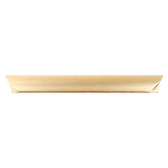 Rei Möbelgriff - Lochabstand: 96 mm, Aluminium, Messing, L x B x H: 120 x 18 x 40 mm - Horizontale messingfarbene Leiste mit einer leicht abgeschrägten Oberseite.