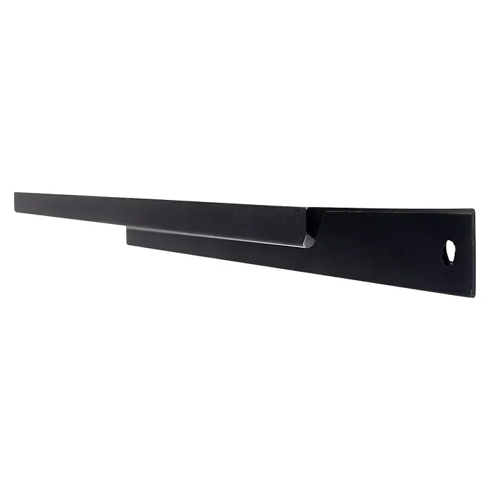 Rei Möbelgriff - Lochabstand: 192 mm, Aluminium, Schwarz, L x B x H: 212 x 18 x 32 mm - Dunkler, integrierter Griff mit flachem Profil und einem Befestigungsloch.