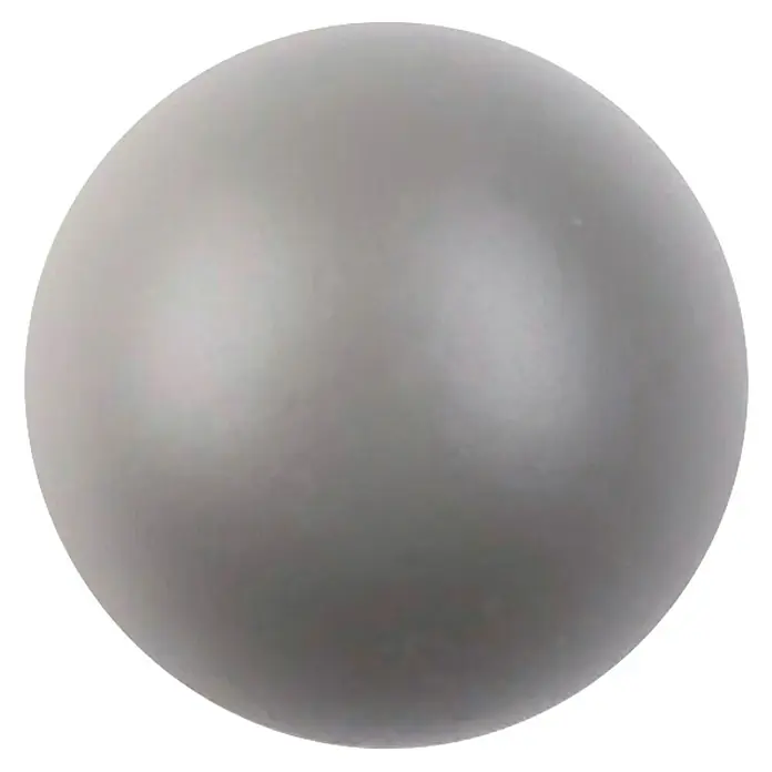 Rei Pomo para muebles 308 - Diámetro: 28 mm, Plástico, Gris ceniza - Cuenta esférica lisa gris claro.