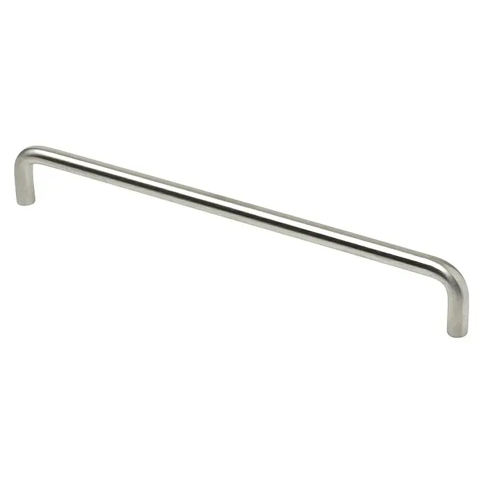 Rei Möbelgriff - Lochabstand: 192 mm, Stahl, Edelstahl, L x B x H: 200 x 8 x 33 mm - Polierter Edelstahl-Stangengriff mit gebogenen Enden.