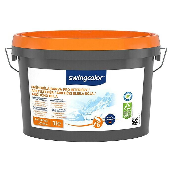 swingcolor Unutarnja disperzijska boja  (1 l, Snježno bijela, Prikladno za alergičare) | BAUHAUS