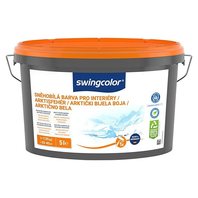 swingcolor Disperzija za notranje površine  (5 l, Snežno bela, Primerno za alergike) | 5871 - IF Disp. weiß, flüssig, QM | HADC - Innenfarben | HAD - Farben | HA - Farben | H - Innendeko/Farben | BAUHAUS