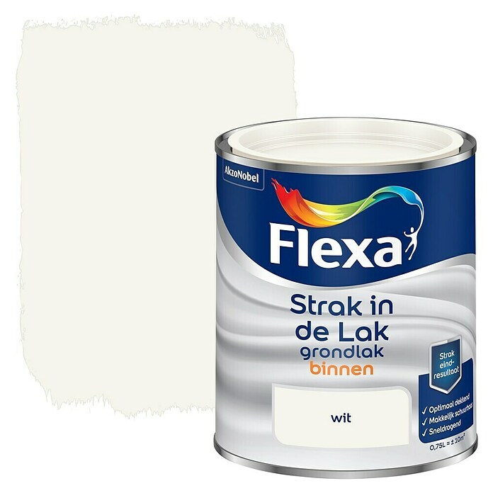 Flexa Strak in de Lak Grondverf (Wit, 750 ml, Binnen) | BAUHAUS