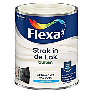 Flexa Strak in de Lak Kleurlak Gebroken Wit RAL 9010 (750 ml, Buiten)