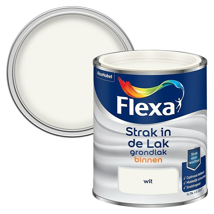 Flexa Strak in de Lak Grondverf (Wit, 750 ml, Binnen) | BAUHAUS