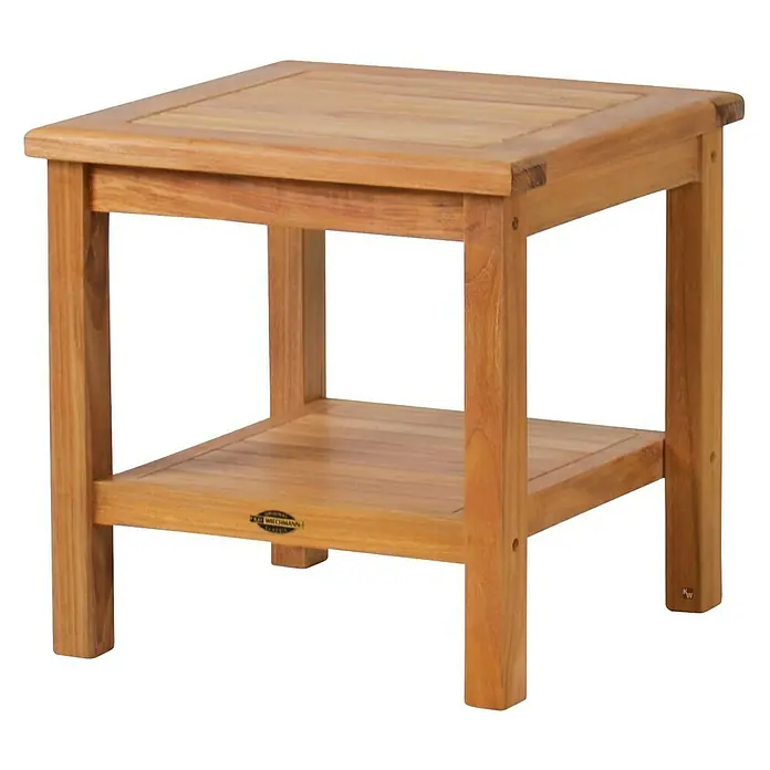 Kai Wiechmann Garten-Beistelltisch - Teakholz, Quadratisch, Naturbelassen