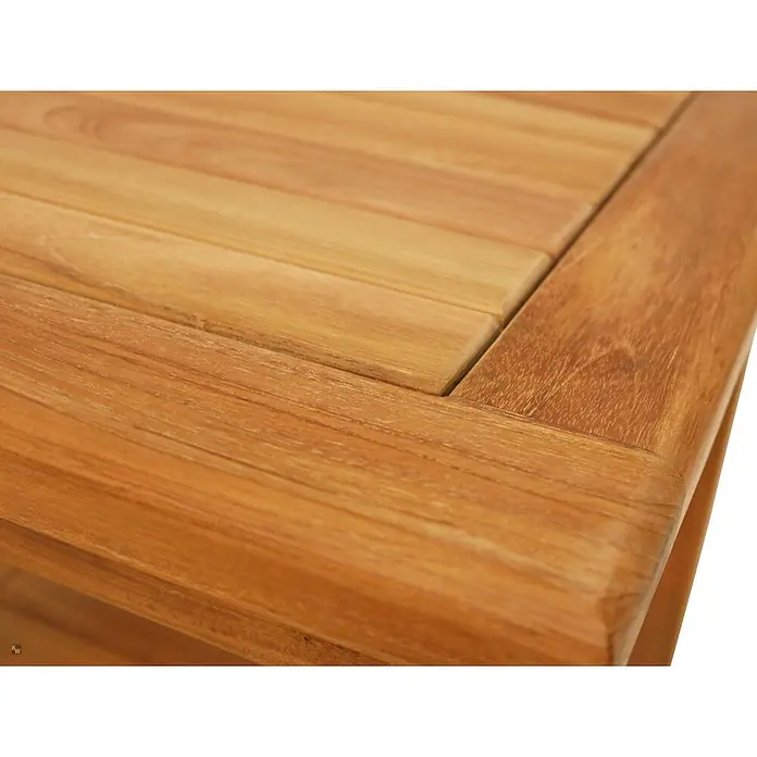 Kai Wiechmann Garten-Beistelltisch - Teakholz, Quadratisch, Naturbelassen