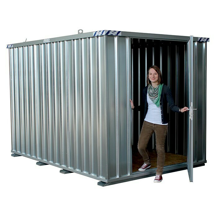 BOS Best of Steel Schnellbaucontainer SC3000-3x2-SE3,1 x 2,1 x 2,1 m, Stahl Right Side View