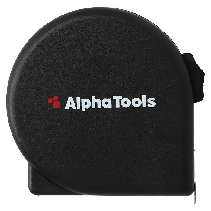 Alpha Tools Schraubertüte - Gesamtumfang: 10 -tlg., Chrom-Vanadium-Stahl - Schwarzes AlphaTools Maßband, kompakt und ergonomisch.