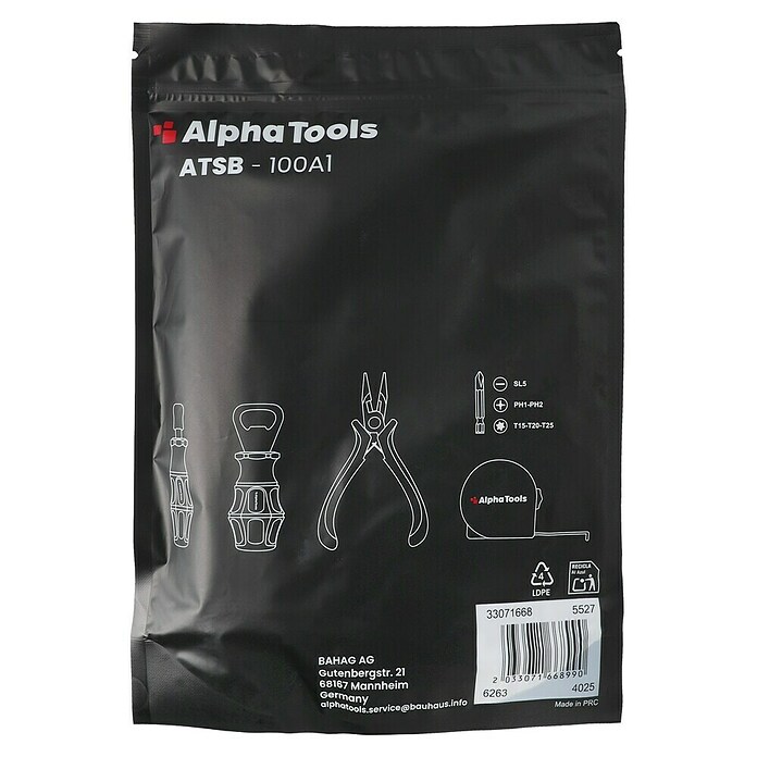 Alpha Tools Schroevenzakje (Totale omvang: 10 -delig, Chroom-vanadiumstaal) | BAUHAUS