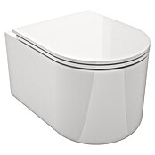 Camargue Wand-WC-Set Amsterdam (Spülrandlos, Ohne Spezialglasur, Spülform: Tief, WC Abgang: Waagerecht, Weiß) | BAUHAUS